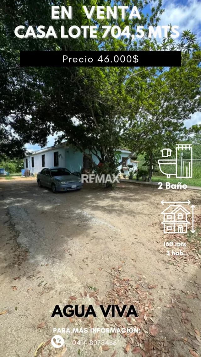 En Venta Casa Lote en Agua Viva Sector Las Cuibas Cabudare