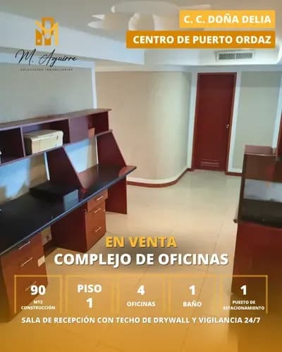 Complejo De Oficinas En Venta, C. C. Doña Delia, Centro De Puerto Ordaz - Pl