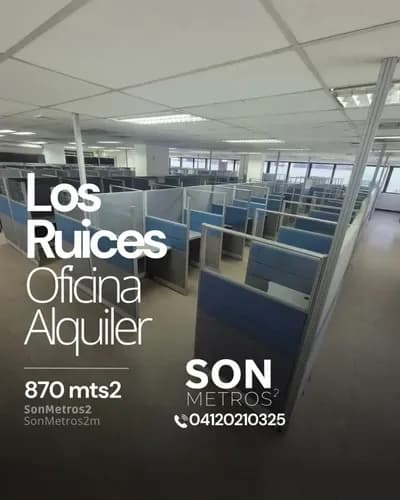 Oficina Alquiler Los Ruices 870 Mts2. Incluye 12 Puestos De Estacionamiento. Sonmetros2