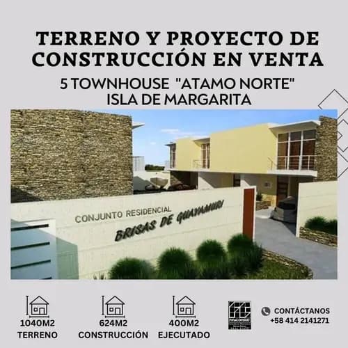 Venta Proyecto De Construcción De 5 Townhouse En Proceso Avanzado De Construcción En Atamo Norte A Pocos Minutos De Playa Guacuco Y Del Sambil Margarita