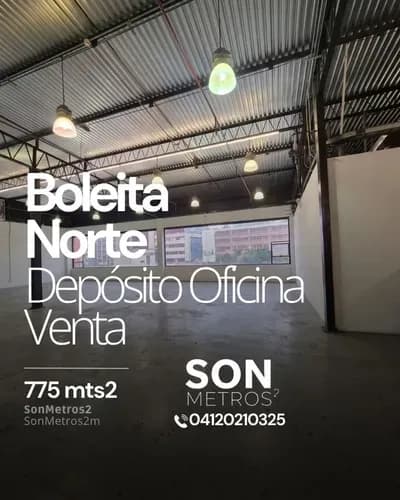 Depósito Venta Boleita Norte 775 Mts2 Con Doble Altura Incluye 4 Puestos De Estacionamiento. Sonmetros2
