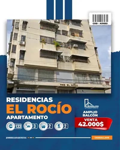 Apartamento En Residencias El Rocío. Charallave