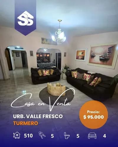 Código: C. V-002: Venta De Quinta En Urb. Valle Fresco Quinta Para Remodelar En La Urbanización Valle Fresco. Precio: $95,000 Usd