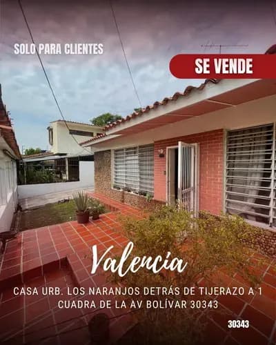 Casa Urb. Los Naranjos Detrás De Tijerazo A 1 Cuadra De La Av Bolívar 30343
