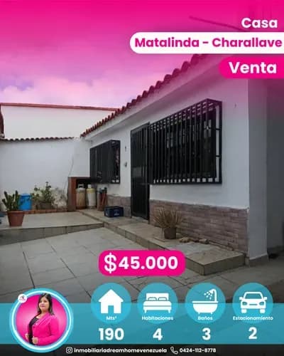Casa En Venta Matalinda - Charallave.