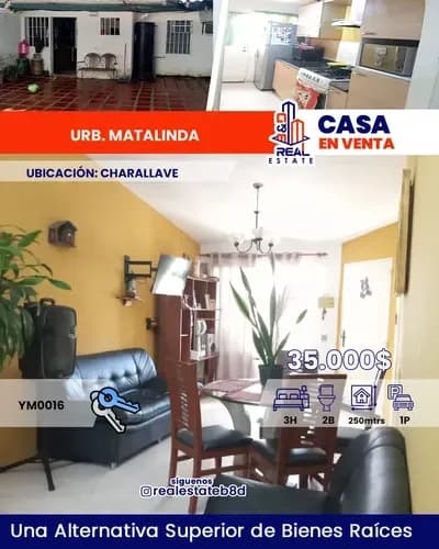 Casa En Venta Urbanización Matalinda Charallave.