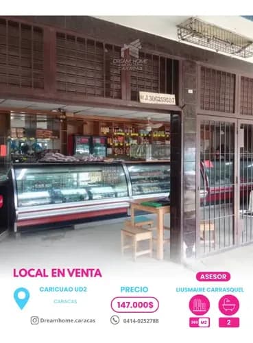 Local Y Fondo De Comercio En Venta En Ud2 Caricuao