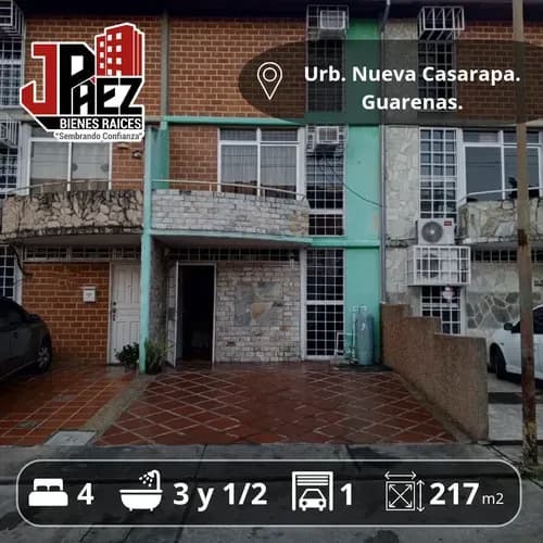 Townhouse En Venta Nueva Casarapa Guarenas