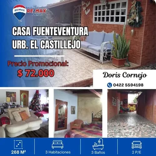 Venta De Casa Conj. Resid. Fuenteventura, Castillejo, Guatire Venezuela Cod. Novus 315172