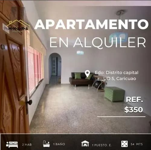 Apartamento En Caracas Alquiler Fijo En Caricuao Ud 5 Amoblado