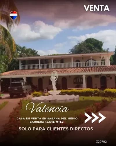 Casa En Venta En Sabana Del Medio Barrera 15.646 Mts2 329792